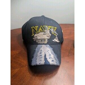 US Navy Hat & Pin One Sz Kandahar AB Aircraft Carrier Embroidery Adjustable Cap